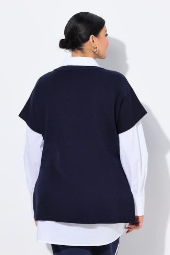 Moda za polnejše Pulover kratkih rukava šireg kroja plus velikost, xxl, Ulla Popken in Johann Popken (JP1880)