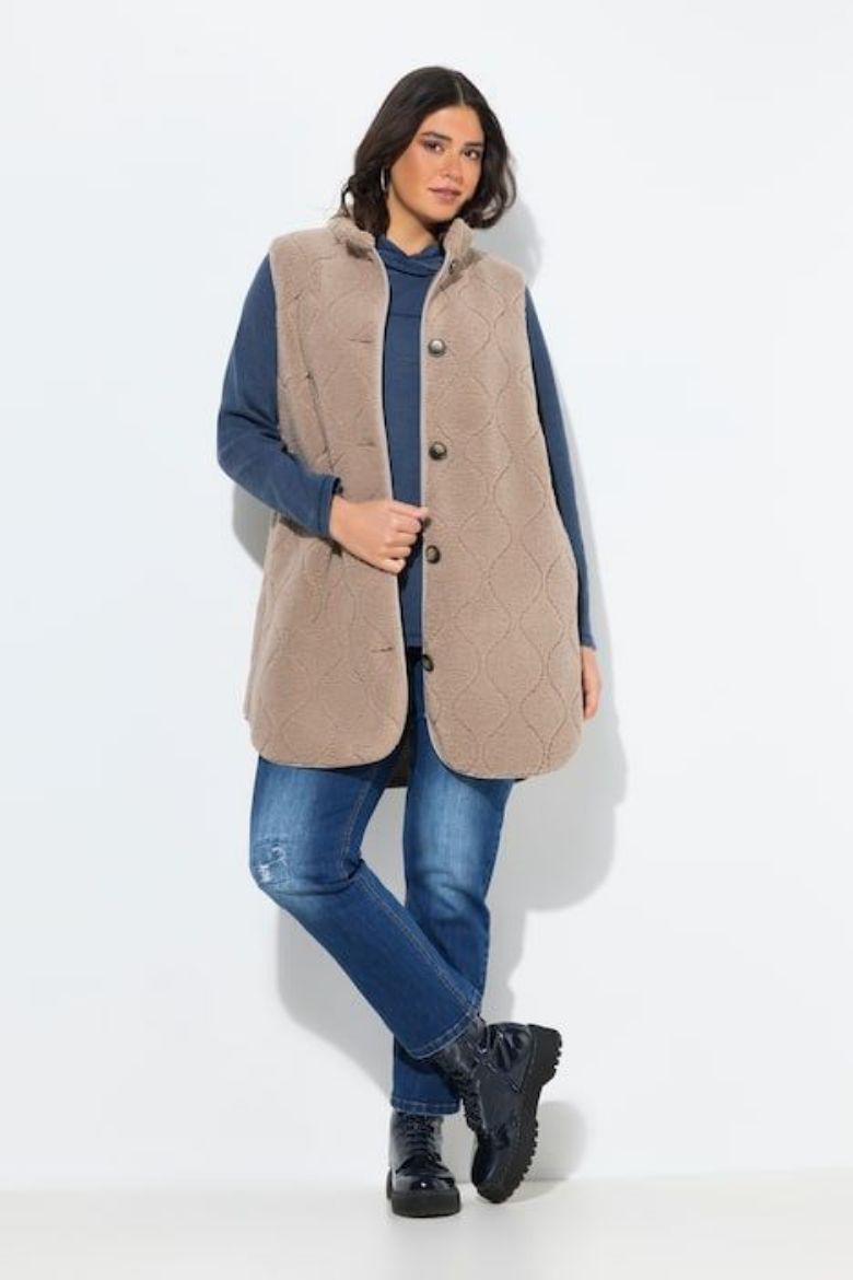 Moda za polnejše Prsluk od flisa plus velikost, xxl, Ulla Popken in Johann Popken (JP1880)