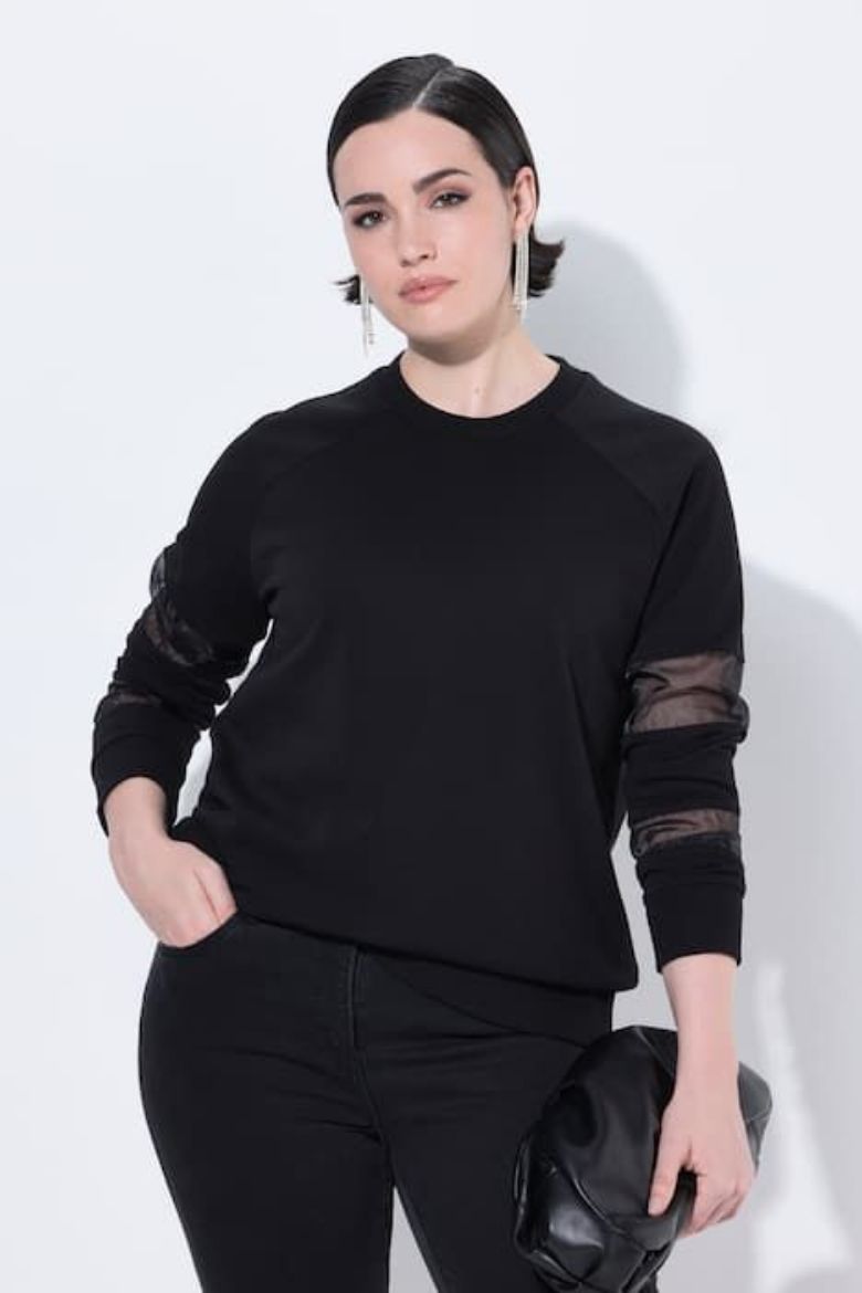 Moda za polnejše Majica dugih rukava okruglog ovratnika plus velikost, xxl, Ulla Popken in Johann Popken (JP1880)
