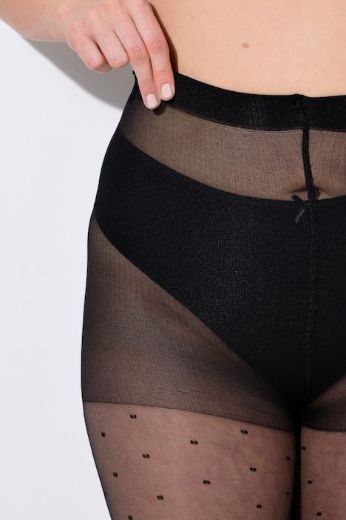 Moda za polnejše Najlonke s uzorkom točkica plus velikost, xxl, Ulla Popken in Johann Popken (JP1880)