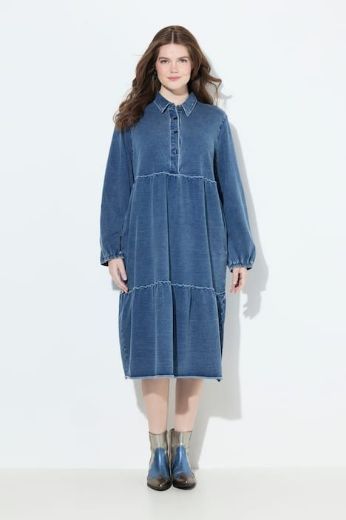 Moda za polnejše Haljina midi dugih rukava plus velikost, xxl, Ulla Popken in Johann Popken (JP1880)