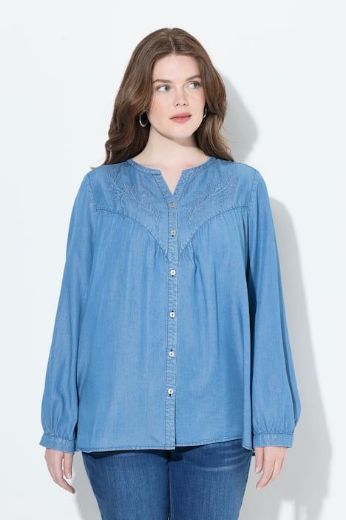 Moda za polnejše Bluza dugih rukava A kroja plus velikost, xxl, Ulla Popken in Johann Popken (JP1880)