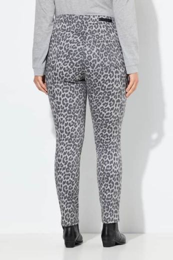 Moda za polnejše Traperice s leopard uzorkom plus velikost, xxl, Ulla Popken in Johann Popken (JP1880)