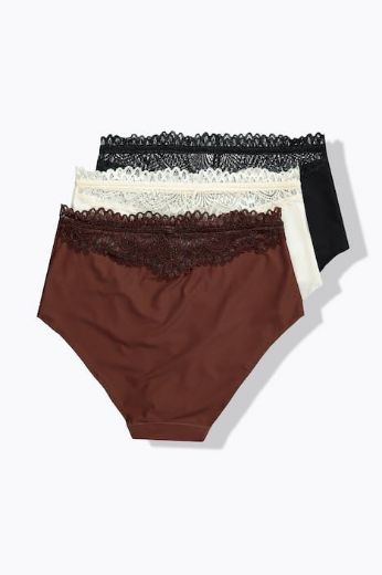 Moda za polnejše Gaćice maxi 3 komada plus velikost, xxl, Ulla Popken in Johann Popken (JP1880)