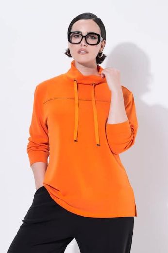 Moda za polnejše Majica s vezanjem na ovratniku plus velikost, xxl, Ulla Popken in Johann Popken (JP1880)