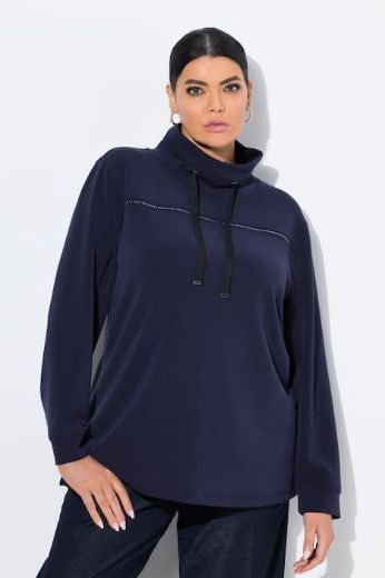 Moda za polnejše Majica s vezanjem na ovratniku plus velikost, xxl, Ulla Popken in Johann Popken (JP1880)