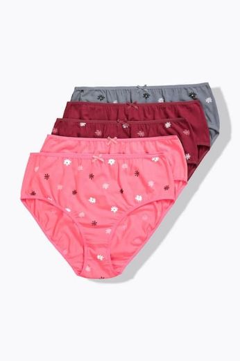 Moda za polnejše Gaćice midi  5 komada plus velikost, xxl, Ulla Popken in Johann Popken (JP1880)