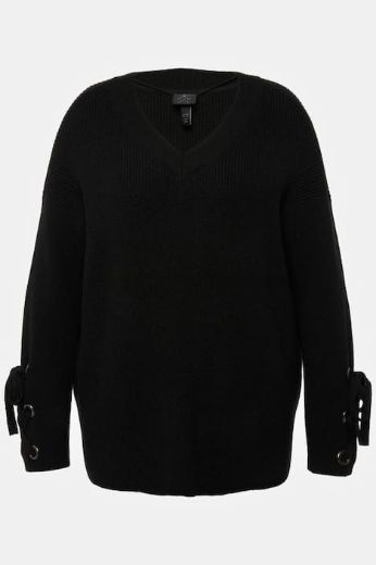 Moda za polnejše Pulover dugih rukava V ovratnika plus velikost, xxl, Ulla Popken in Johann Popken (JP1880)