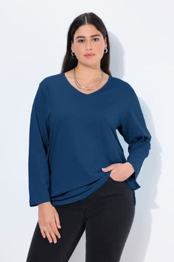 Moda za polnejše Majica Basic dugi rukavi plus velikost, xxl, Ulla Popken in Johann Popken (JP1880)