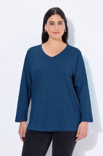Moda za polnejše Majica Basic dugi rukavi plus velikost, xxl, Ulla Popken in Johann Popken (JP1880)