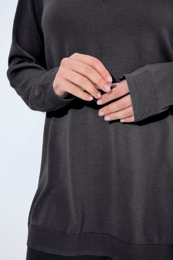 Moda za polnejše Pulover s V ovratnikom plus velikost, xxl, Ulla Popken in Johann Popken (JP1880)