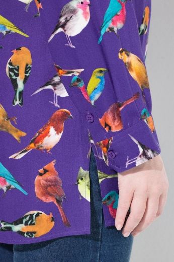 Moda za polnejše Bluza dugih rukava s motivom ptica plus velikost, xxl, Ulla Popken in Johann Popken (JP1880)