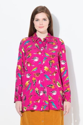 Moda za polnejše Bluza dugih rukava s motivom ptica plus velikost, xxl, Ulla Popken in Johann Popken (JP1880)