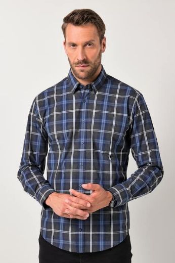 Moda za polnejše Košulja dugih rukava karirana plus velikost, xxl, Ulla Popken in Johann Popken (JP1880)