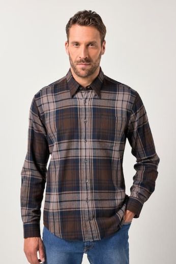 Moda za polnejše Košulja dugih rukava karirana plus velikost, xxl, Ulla Popken in Johann Popken (JP1880)