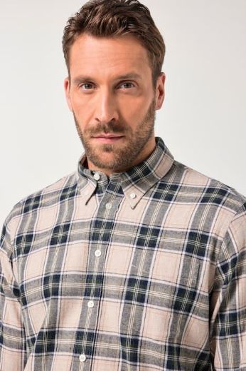 Moda za polnejše Košulja dugih rukava karirana plus velikost, xxl, Ulla Popken in Johann Popken (JP1880)