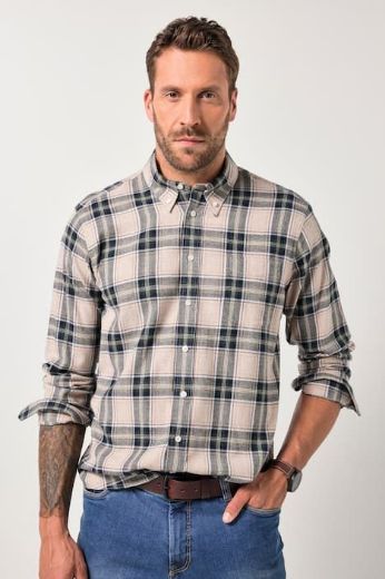 Moda za polnejše Košulja dugih rukava karirana plus velikost, xxl, Ulla Popken in Johann Popken (JP1880)