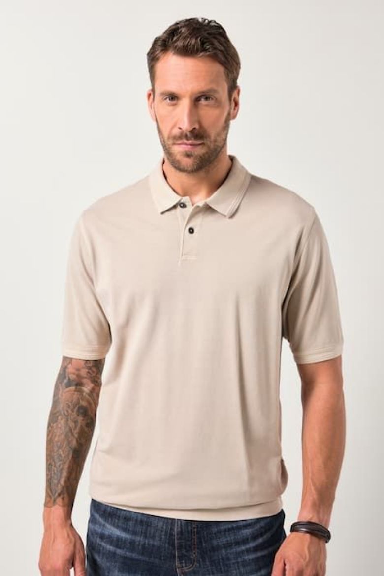 Moda za polnejše Majica Polo kratkih rukava plus velikost, xxl, Ulla Popken in Johann Popken (JP1880)