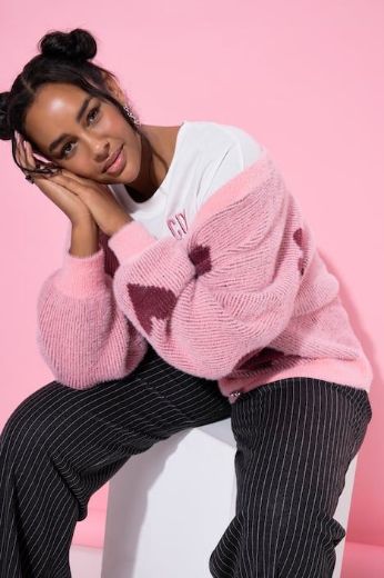 Moda za polnejše Kardigan dugih rukava na kopčanje plus velikost, xxl, Ulla Popken in Johann Popken (JP1880)