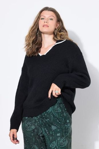 Moda za polnejše Pulover dugih rukava plus velikost, xxl, Ulla Popken in Johann Popken (JP1880)