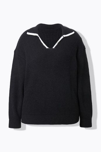 Moda za polnejše Pulover dugih rukava plus velikost, xxl, Ulla Popken in Johann Popken (JP1880)