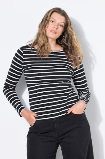 Moda za polnejše Majica dugih rukava užeg kroja plus velikost, xxl, Ulla Popken in Johann Popken (JP1880)