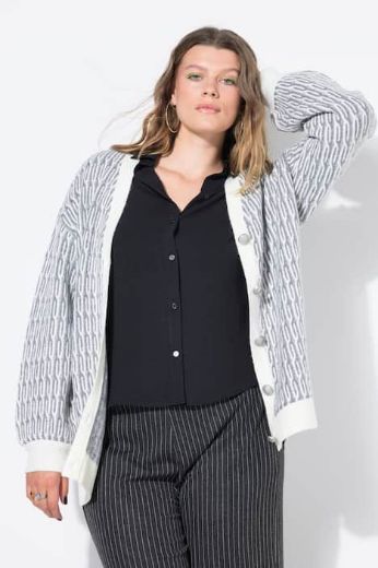 Moda za polnejše Kardigan na kopčanje plus velikost, xxl, Ulla Popken in Johann Popken (JP1880)