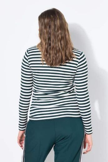 Moda za polnejše Majica dugih rukava na pruge plus velikost, xxl, Ulla Popken in Johann Popken (JP1880)