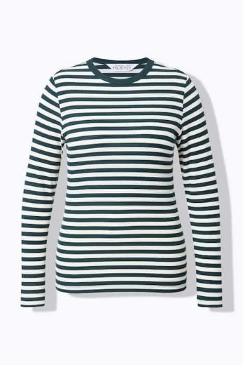 Moda za polnejše Majica dugih rukava na pruge plus velikost, xxl, Ulla Popken in Johann Popken (JP1880)