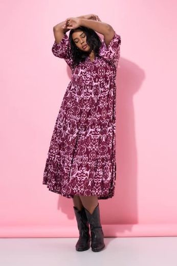 Moda za polnejše Haljina maxi 3/4 rukava plus velikost, xxl, Ulla Popken in Johann Popken (JP1880)