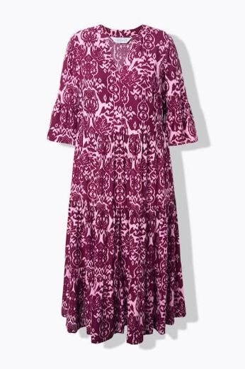 Moda za polnejše Haljina maxi 3/4 rukava plus velikost, xxl, Ulla Popken in Johann Popken (JP1880)