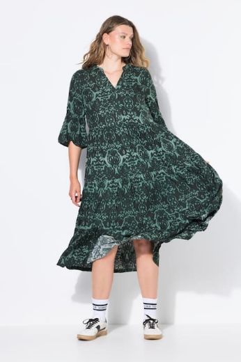 Moda za polnejše Haljina maxi 3/4 rukava plus velikost, xxl, Ulla Popken in Johann Popken (JP1880)
