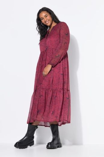 Moda za polnejše Haljina maxi dugih rukava plus velikost, xxl, Ulla Popken in Johann Popken (JP1880)