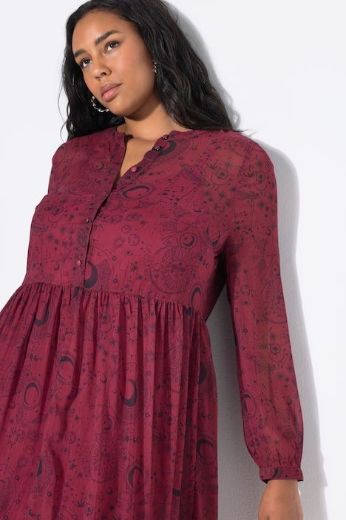 Moda za polnejše Haljina maxi dugih rukava plus velikost, xxl, Ulla Popken in Johann Popken (JP1880)