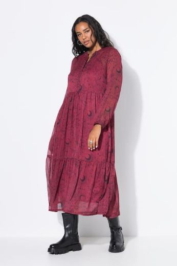 Moda za polnejše Haljina maxi dugih rukava plus velikost, xxl, Ulla Popken in Johann Popken (JP1880)