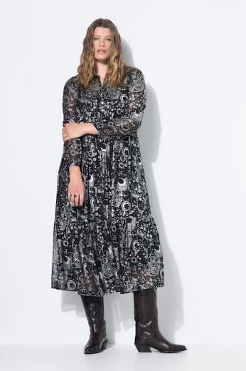 Moda za polnejše Haljina maxi dugih rukava plus velikost, xxl, Ulla Popken in Johann Popken (JP1880)
