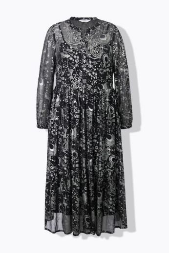 Moda za polnejše Haljina maxi dugih rukava plus velikost, xxl, Ulla Popken in Johann Popken (JP1880)
