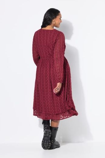 Moda za polnejše Haljina midi dugih rukava A kroja plus velikost, xxl, Ulla Popken in Johann Popken (JP1880)