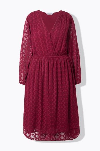 Moda za polnejše Haljina midi dugih rukava A kroja plus velikost, xxl, Ulla Popken in Johann Popken (JP1880)