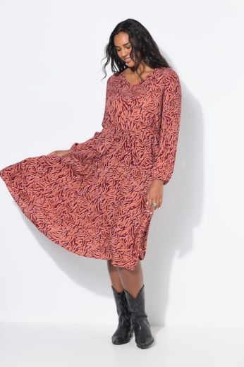 Moda za polnejše Haljina maxi dugih rukava plus velikost, xxl, Ulla Popken in Johann Popken (JP1880)