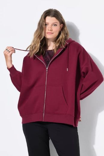 Moda za polnejše Majica dugih rukava s patentnim zatvaračem i kapuljačom plus velikost, xxl, Ulla Popken in Johann Popken (JP1880)