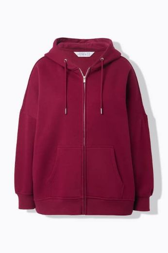 Moda za polnejše Majica dugih rukava s patentnim zatvaračem i kapuljačom plus velikost, xxl, Ulla Popken in Johann Popken (JP1880)