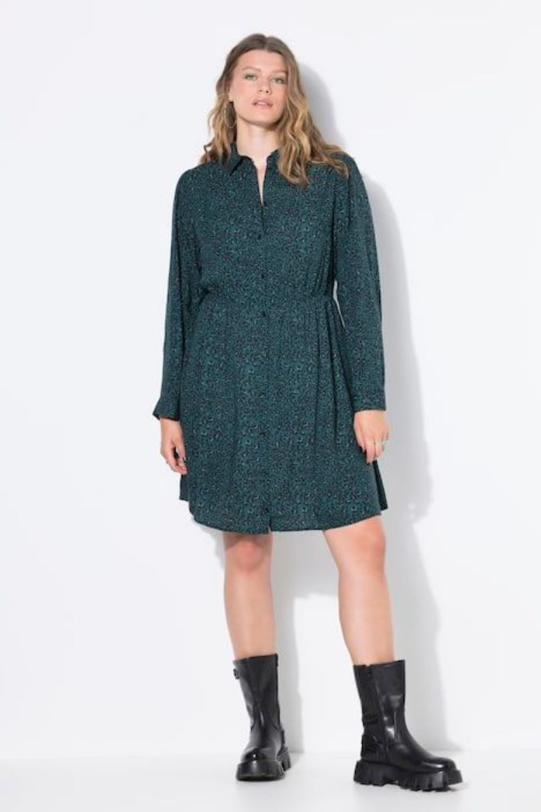 Moda za polnejše Haljina dugih rukava A kroja plus velikost, xxl, Ulla Popken in Johann Popken (JP1880)