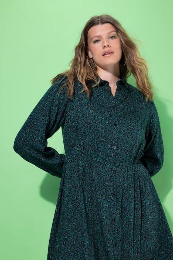 Moda za polnejše Haljina dugih rukava A kroja plus velikost, xxl, Ulla Popken in Johann Popken (JP1880)
