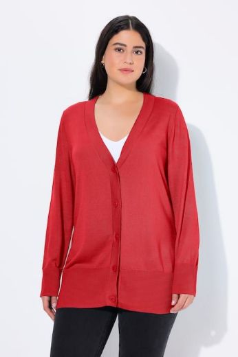 Moda za polnejše Kardigan klasični V ovratnik plus velikost, xxl, Ulla Popken in Johann Popken (JP1880)