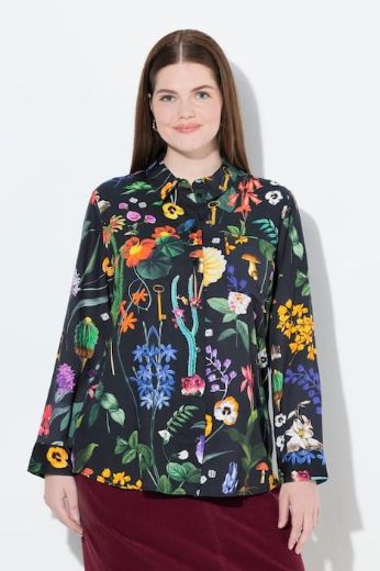 Moda za polnejše Košulja dugih rukava cvjetnog printa plus velikost, xxl, Ulla Popken in Johann Popken (JP1880)