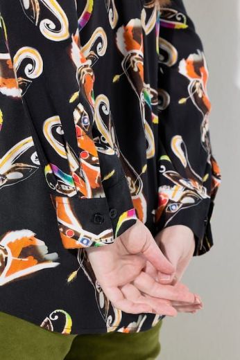 Moda za polnejše Košulja dugih rukava cvjetnog printa plus velikost, xxl, Ulla Popken in Johann Popken (JP1880)