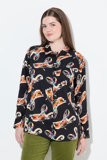 Moda za polnejše Košulja dugih rukava cvjetnog printa plus velikost, xxl, Ulla Popken in Johann Popken (JP1880)