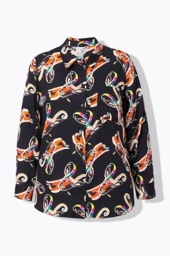 Moda za polnejše Košulja dugih rukava cvjetnog printa plus velikost, xxl, Ulla Popken in Johann Popken (JP1880)