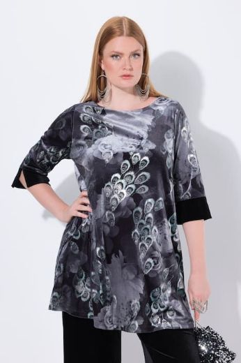 Moda za polnejše Tunika elegantna od pliša plus velikost, xxl, Ulla Popken in Johann Popken (JP1880)